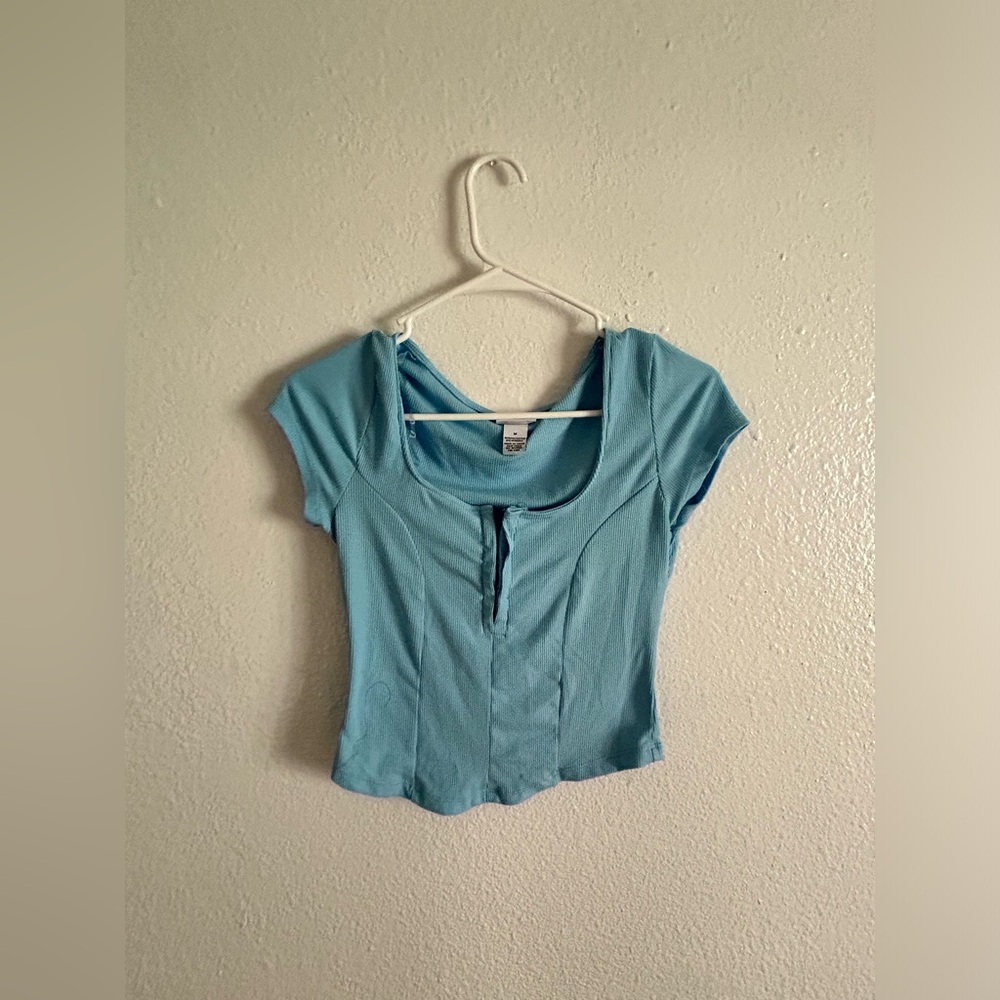 Sky Blue Crop Top